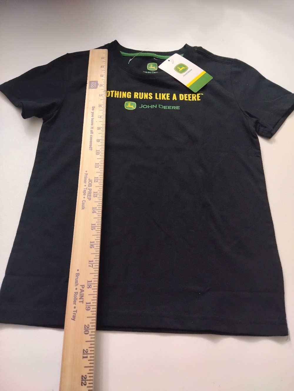 John Deere Boys Black Short-Sleeve Tee with Logo New Size Small 6/7 - Picture 4 of 5
